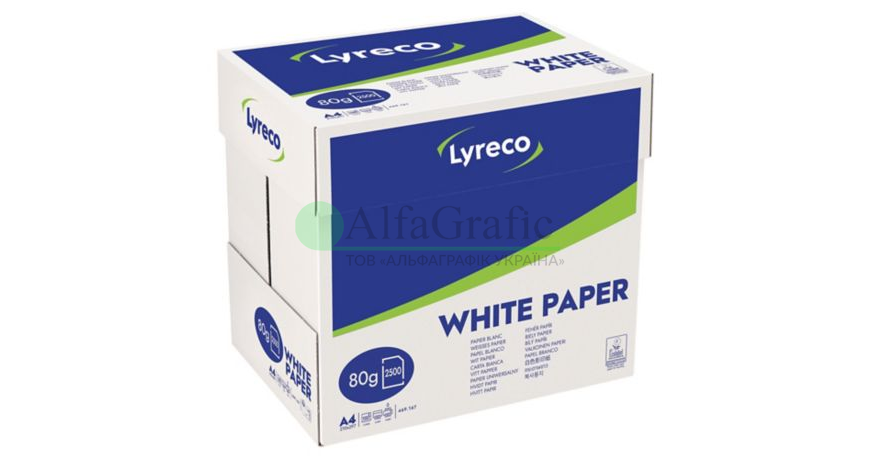 Папір офісний А4 WHITE PAPER by LYRECO 80 грам (500 арк.) 110056 фото